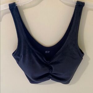 Gilly Hicks Black Twist Front Crop Top/Bra
